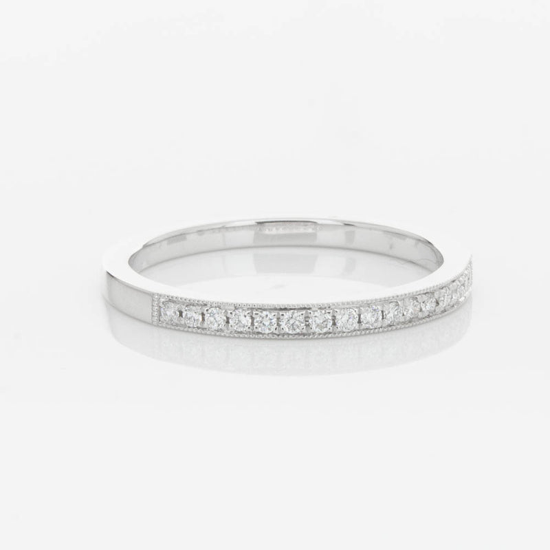18ct White Gold .12ct Diamond Aurora Band-Ring-Walker & Hall