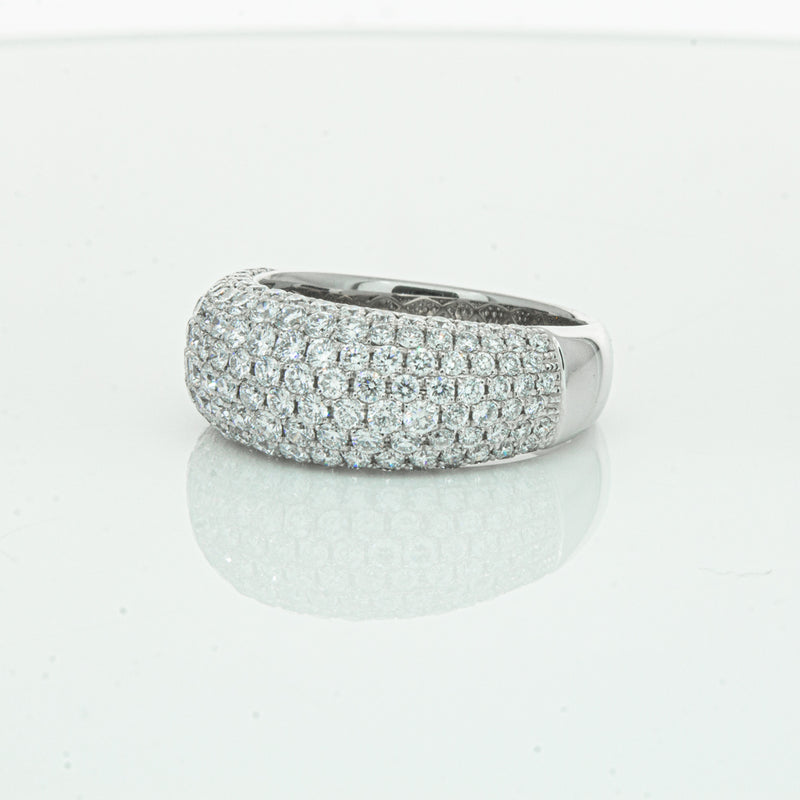 18ct White Gold 1.89ct Diamond Band-Ring-Walker & Hall