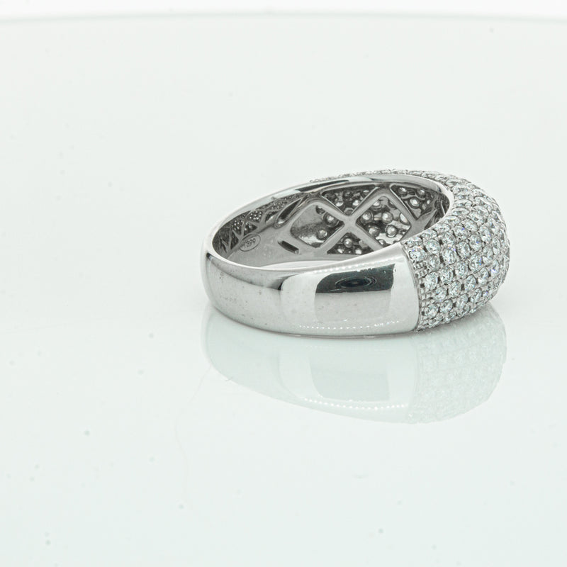 18ct White Gold 1.89ct Diamond Band-Ring-Walker & Hall