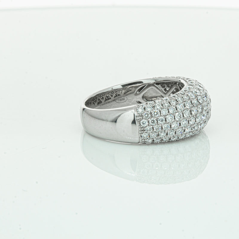 18ct White Gold 1.89ct Diamond Band-Ring-Walker & Hall