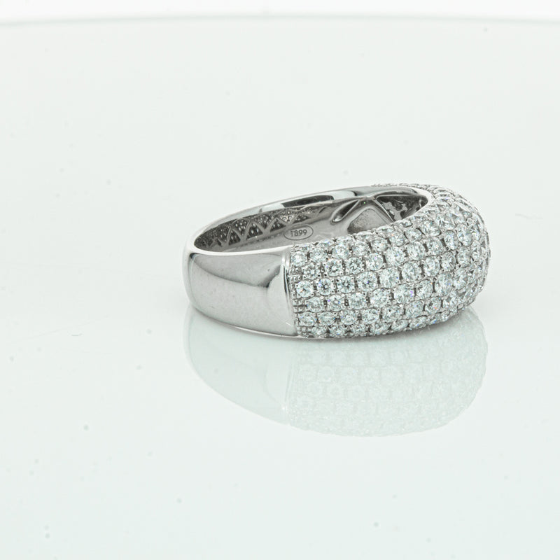 18ct White Gold 1.89ct Diamond Band-Ring-Walker & Hall