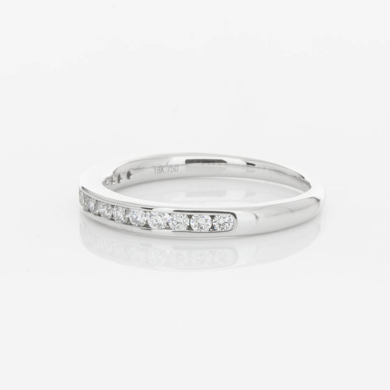 18ct White Gold Diamond Channel Set Band-Ring-Walker & Hall