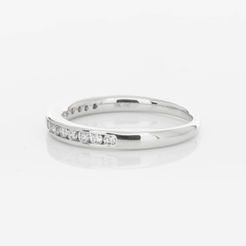 18ct White Gold Diamond Channel Set Band-Ring-Walker & Hall