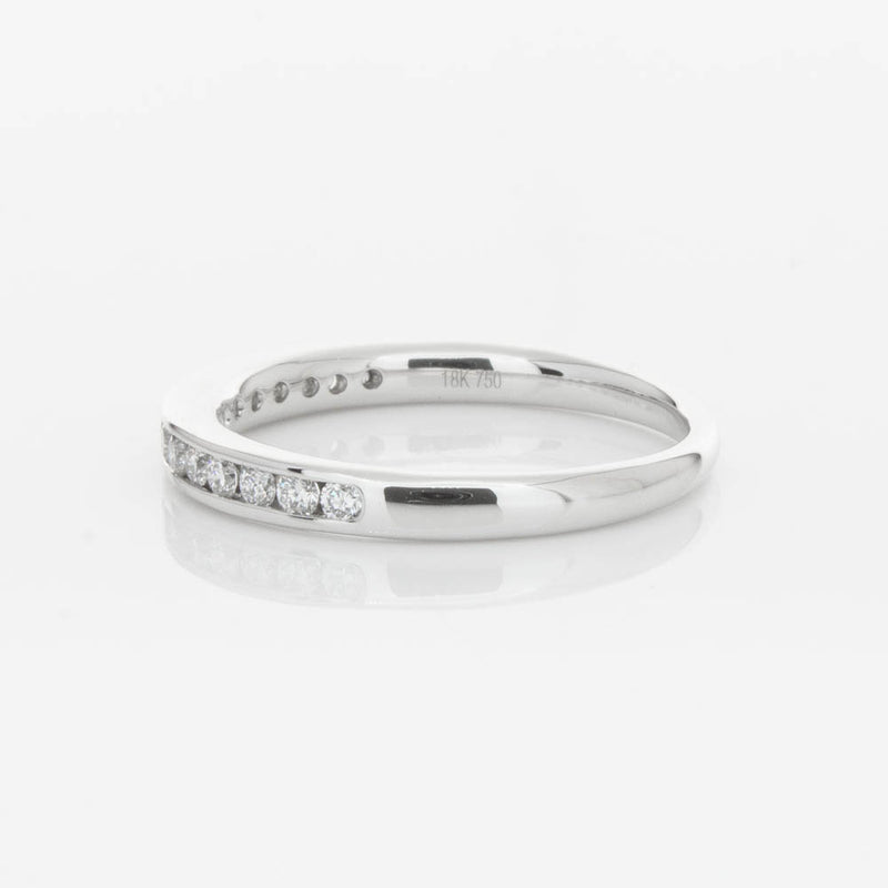 18ct White Gold Diamond Channel Set Band-Ring-Walker & Hall