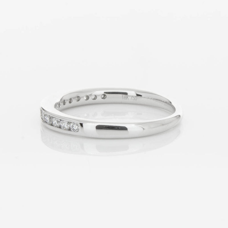 18ct White Gold Diamond Channel Set Band-Ring-Walker & Hall