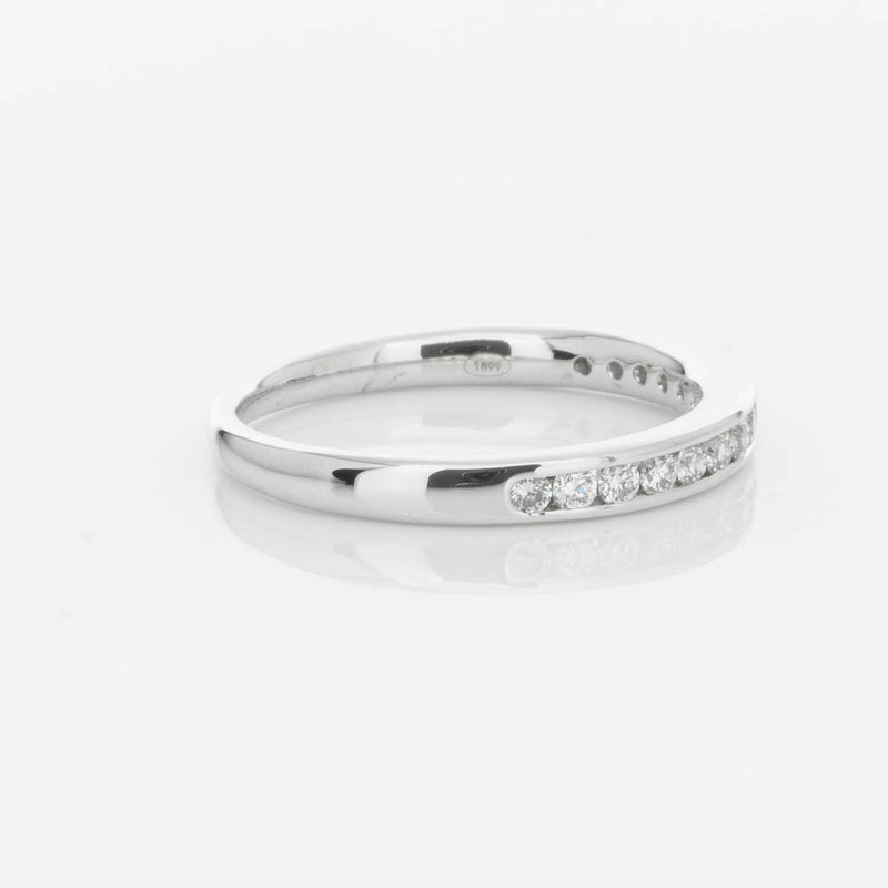 18ct White Gold Diamond Channel Set Band-Ring-Walker & Hall