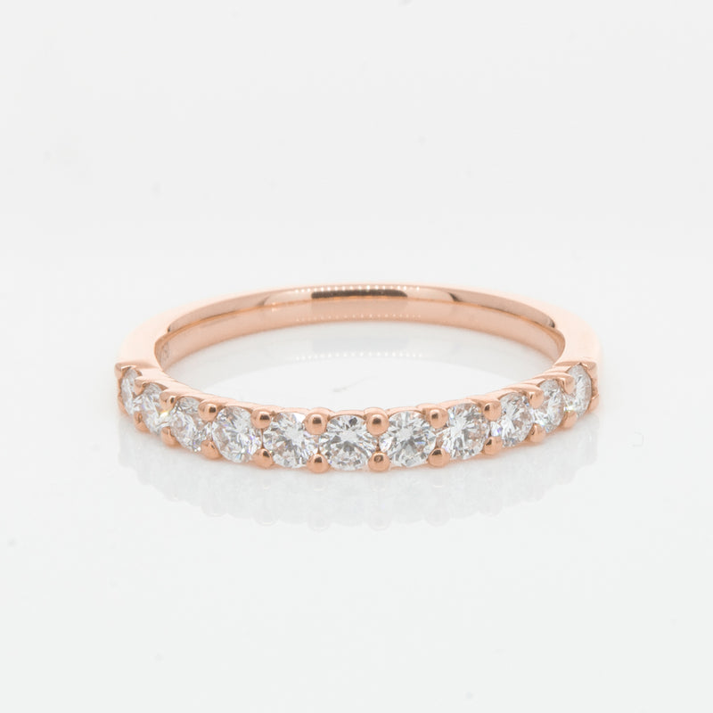 18ct Rose Gold .50ct Diamond Panorama Band-Ring-Walker & Hall