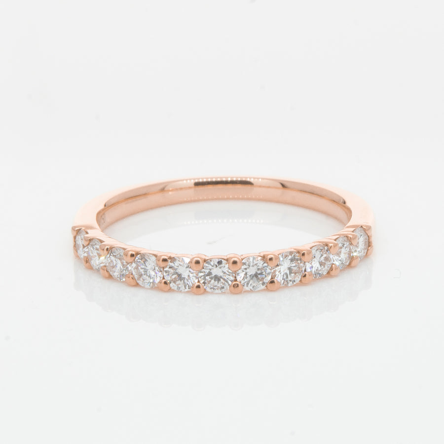 18ct Rose Gold .50ct Diamond Panorama Band-Ring-Walker & Hall