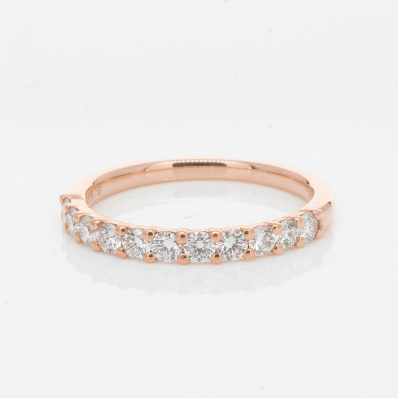 18ct Rose Gold .50ct Diamond Panorama Band-Ring-Walker & Hall