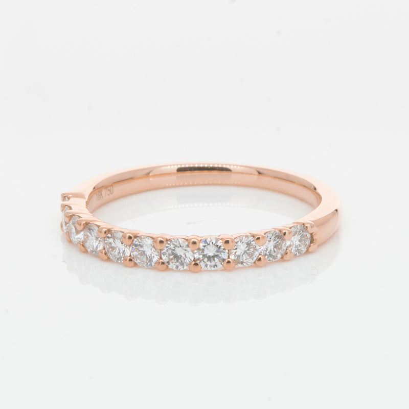 18ct Rose Gold .50ct Diamond Panorama Band-Ring-Walker & Hall