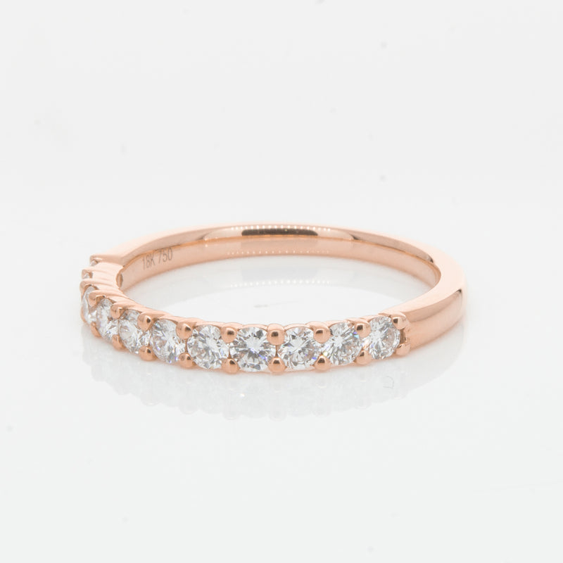 18ct Rose Gold .50ct Diamond Panorama Band-Ring-Walker & Hall