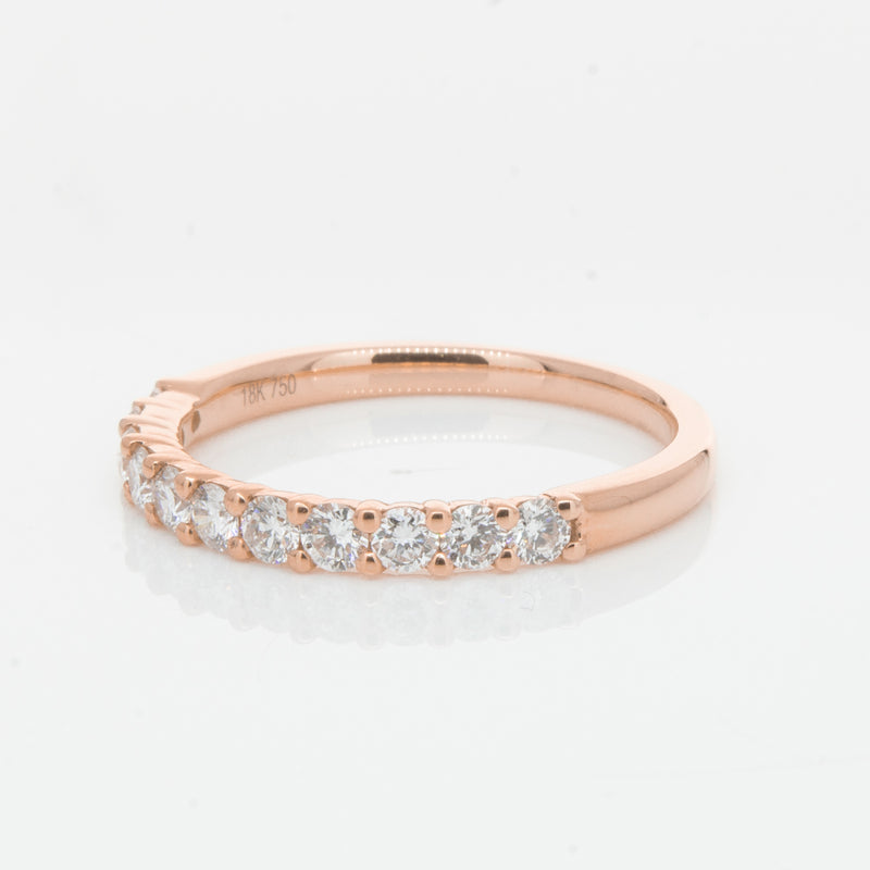 18ct Rose Gold .50ct Diamond Panorama Band-Ring-Walker & Hall