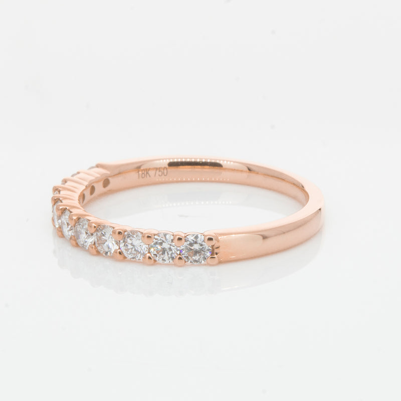 18ct Rose Gold .50ct Diamond Panorama Band-Ring-Walker & Hall