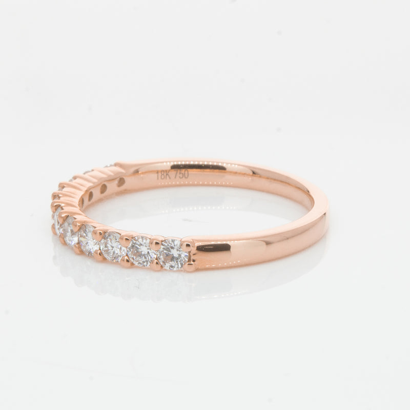 18ct Rose Gold .50ct Diamond Panorama Band-Ring-Walker & Hall