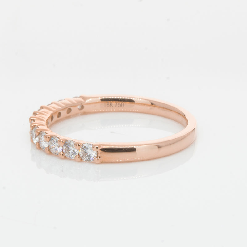 18ct Rose Gold .50ct Diamond Panorama Band-Ring-Walker & Hall