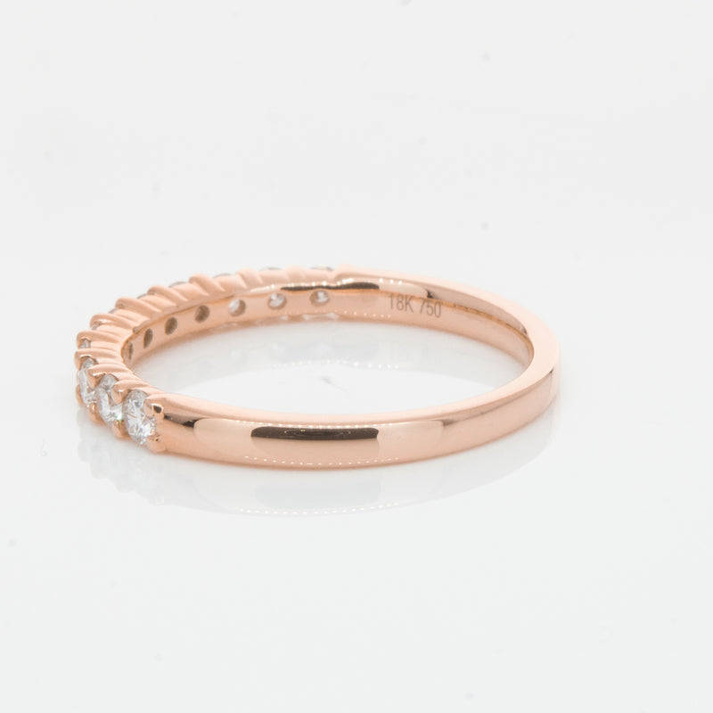18ct Rose Gold .50ct Diamond Panorama Band-Ring-Walker & Hall