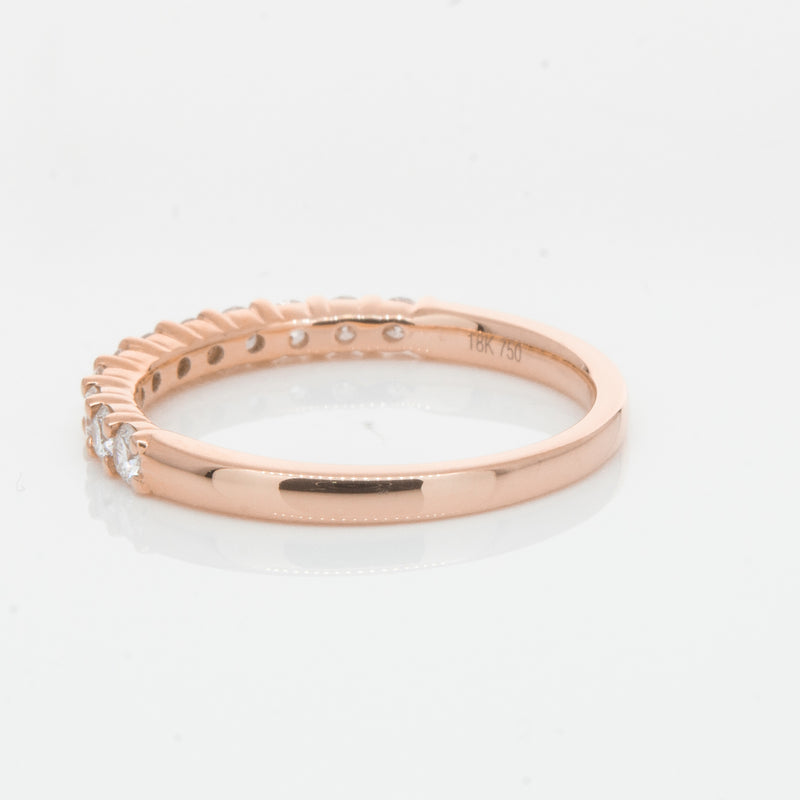 18ct Rose Gold .50ct Diamond Panorama Band-Ring-Walker & Hall