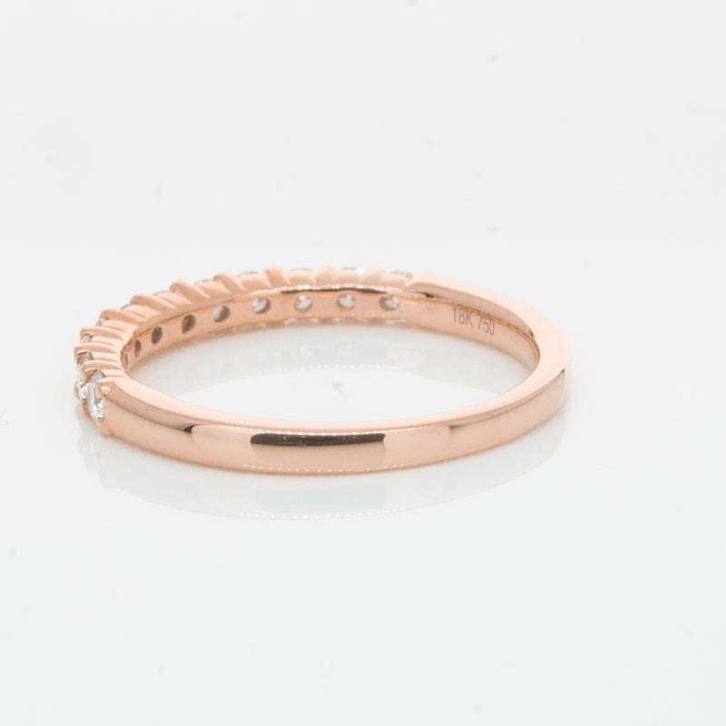 18ct Rose Gold .50ct Diamond Panorama Band-Ring-Walker & Hall