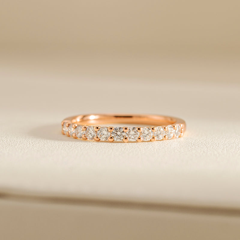 18ct Rose Gold .50ct Diamond Panorama Band-Ring-Walker & Hall