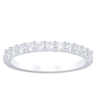 18ct White Gold .50ct Diamond Panorama Band-Ring-Walker & Hall