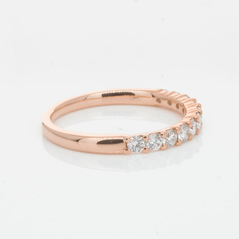 18ct Rose Gold .50ct Diamond Panorama Band-Ring-Walker & Hall