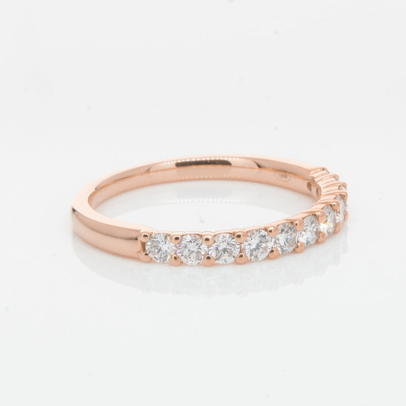 18ct Rose Gold .50ct Diamond Panorama Band-Ring-Walker & Hall