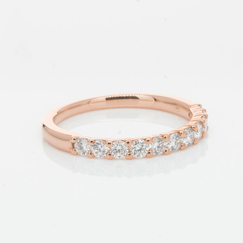 18ct Rose Gold .50ct Diamond Panorama Band-Ring-Walker & Hall