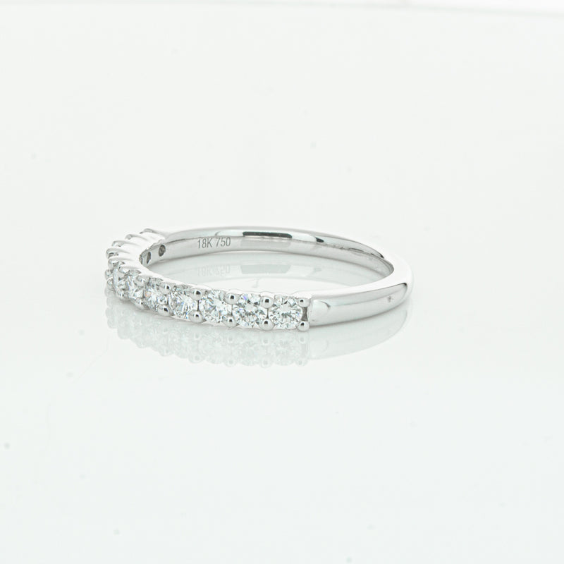 18ct White Gold .50ct Diamond Panorama Band-Ring-Walker & Hall