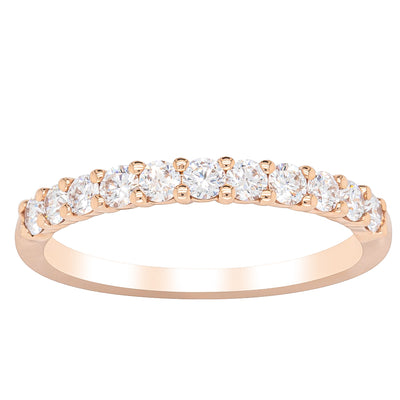 18ct Rose Gold .50ct Diamond Panorama Band-Ring-Walker & Hall