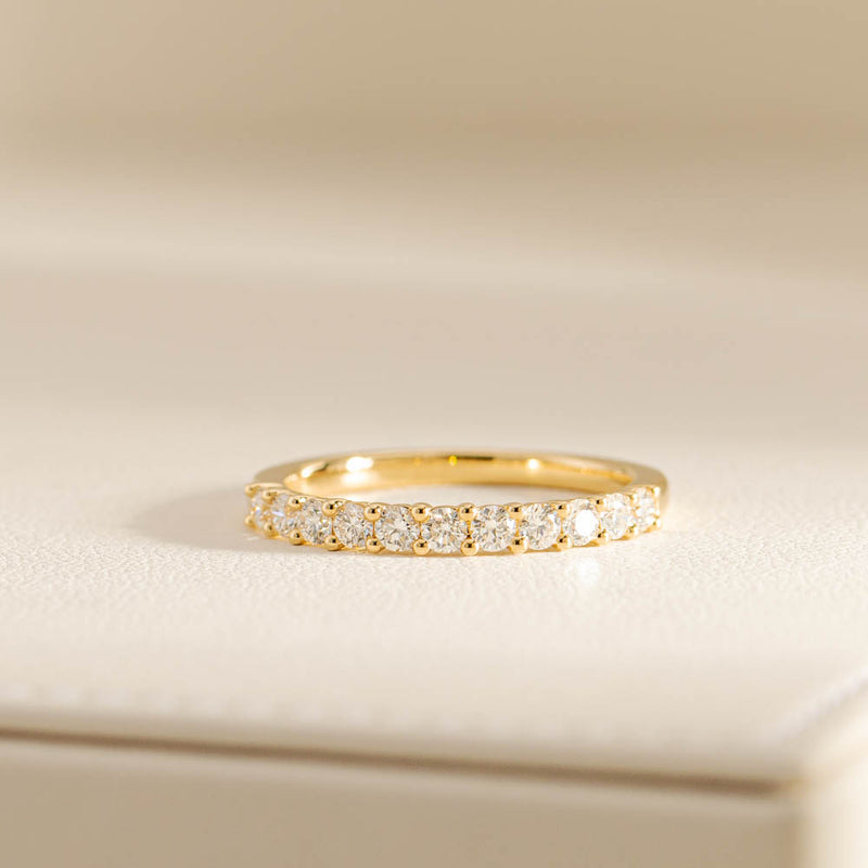 18ct Yellow Gold .50ct Diamond Panorama Band-Ring-Walker & Hall