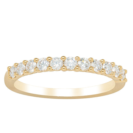 18ct Yellow Gold .50ct Diamond Panorama Band-Ring-Walker & Hall