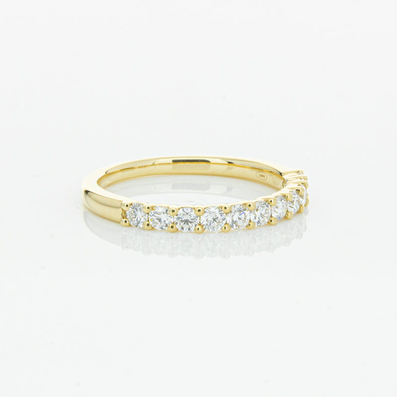 18ct Yellow Gold .50ct Diamond Panorama Band-Ring-Walker & Hall