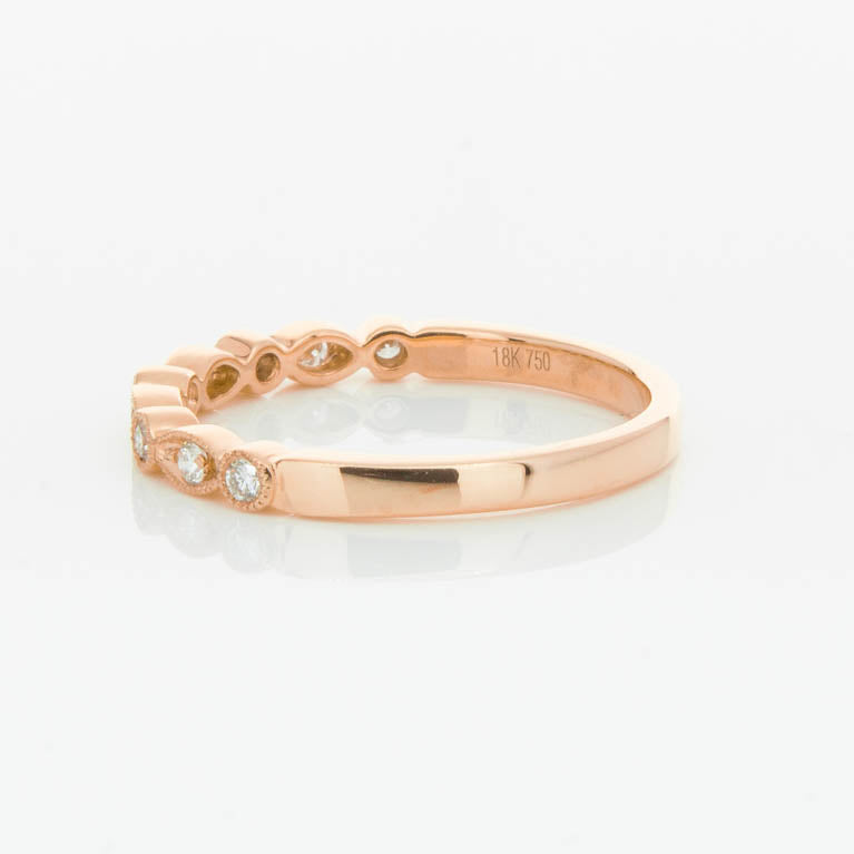 18ct Rose Gold Diamond Aura Ring-Ring-Walker & Hall