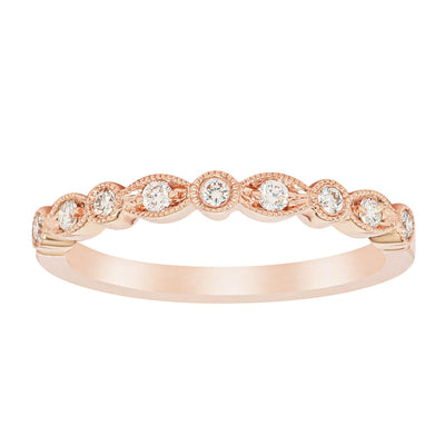 18ct Rose Gold Diamond Aura Ring-Ring-Walker & Hall
