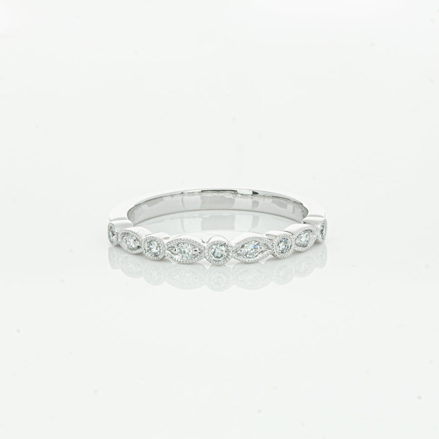 18ct White Gold Diamond Aura Ring-Ring-Walker & Hall