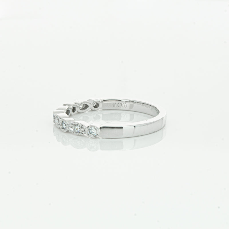 18ct White Gold Diamond Aura Ring-Ring-Walker & Hall