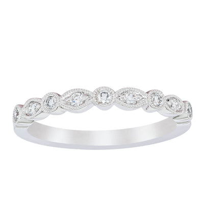 18ct White Gold Diamond Aura Ring-Ring-Walker & Hall