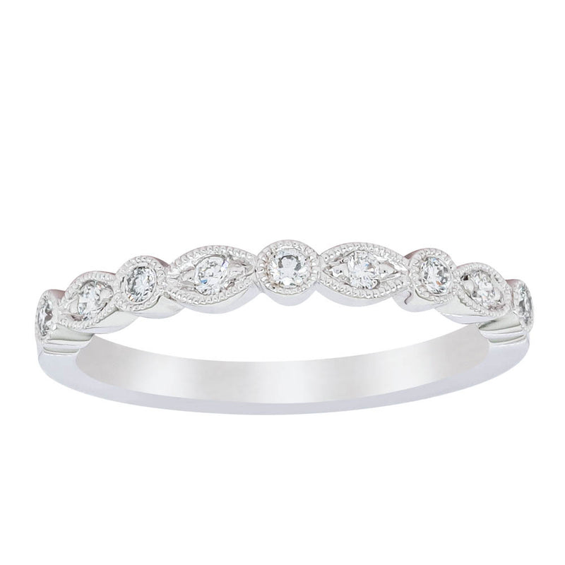 18ct White Gold Diamond Aura Ring-Ring-Walker & Hall