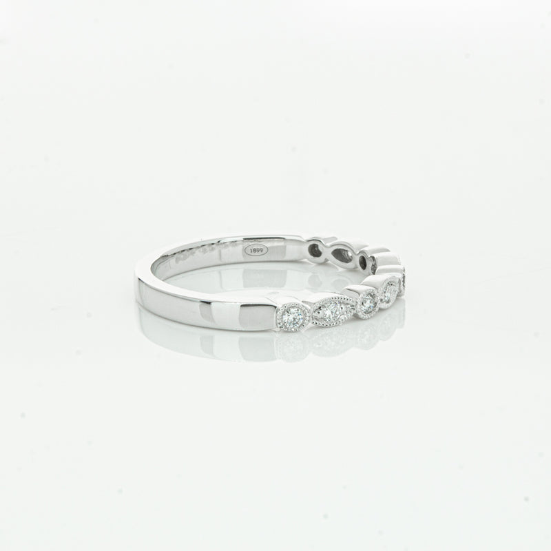 18ct White Gold Diamond Aura Ring-Ring-Walker & Hall