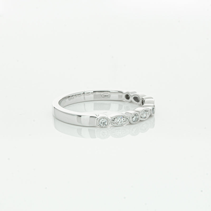 18ct White Gold Diamond Aura Ring-Ring-Walker & Hall