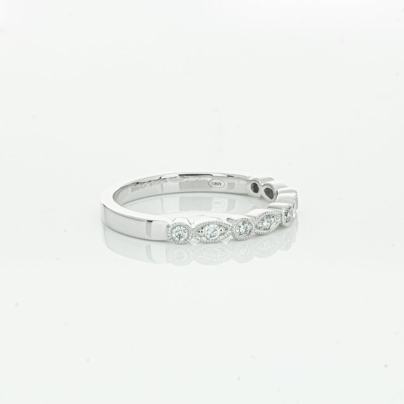 18ct White Gold Diamond Aura Ring-Ring-Walker & Hall