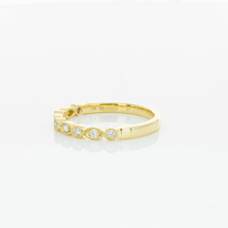 18ct Yellow Gold Diamond Aura Ring-Ring-Walker & Hall