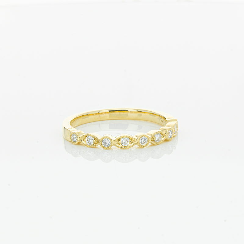 18ct Yellow Gold Diamond Aura Ring-Ring-Walker & Hall