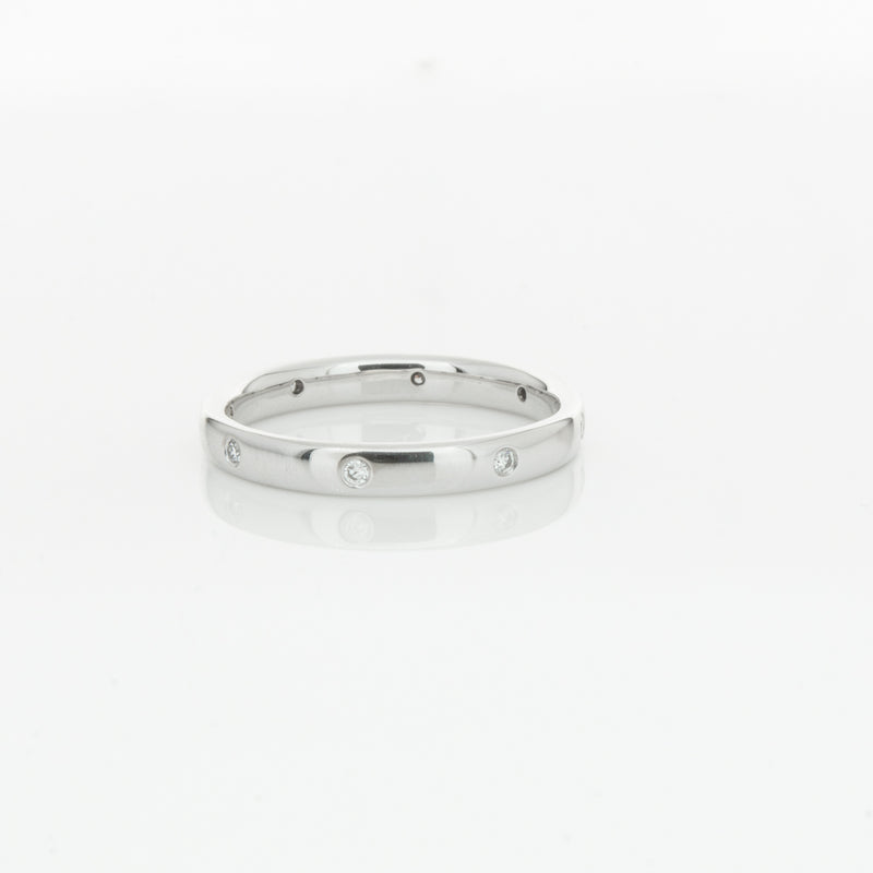 18ct White Gold .08ct Diamond Lucky Band-Ring-Walker & Hall