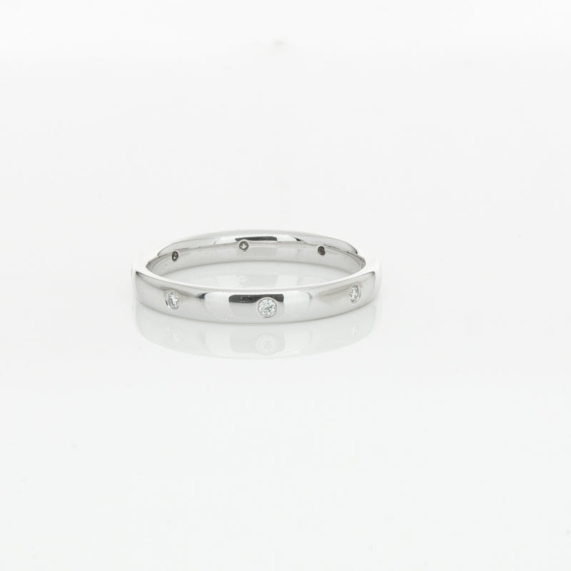 18ct White Gold .08ct Diamond Lucky Band-Ring-Walker & Hall