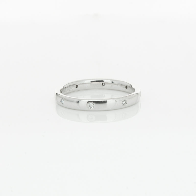 18ct White Gold .08ct Diamond Lucky Band-Ring-Walker & Hall