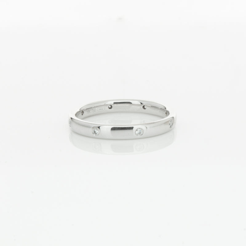 18ct White Gold .08ct Diamond Lucky Band-Ring-Walker & Hall