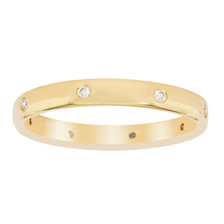 18ct Yellow Gold Diamond Lucky Band-Ring-Walker & Hall