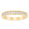 18ct Yellow Gold .50ct Princess Cut Diamond Band-Ring-Walker & Hall