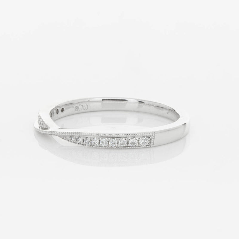 18ct White Gold .09ct Diamond Zenith Band-Ring-Walker & Hall